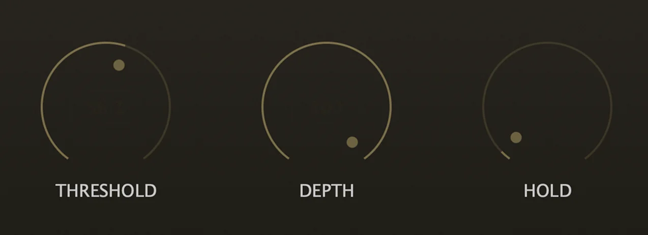 Threshold, Depth and Hold controls